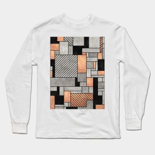 Random Pattern - Concrete and Copper Long Sleeve T-Shirt